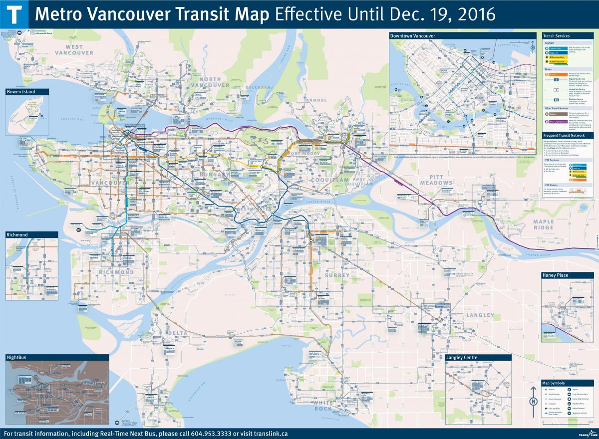 Карта автовокзала Ванкувера